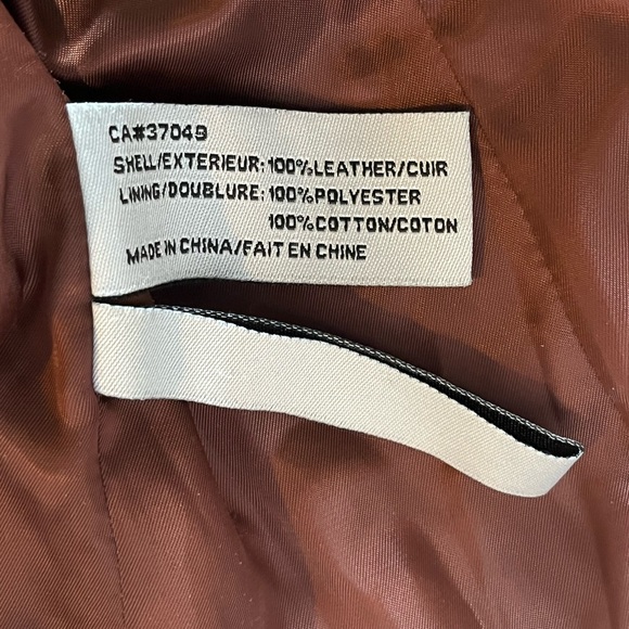 Y2K Marie Claire Moto Red Genuine Leather Jacket Size M - Picture 6 of 6